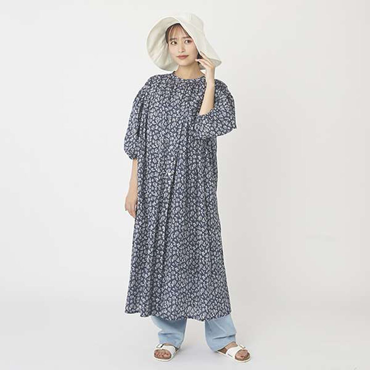 [LADIES] Beautiful Leg Denim Pants,Sax blue, large image number 16