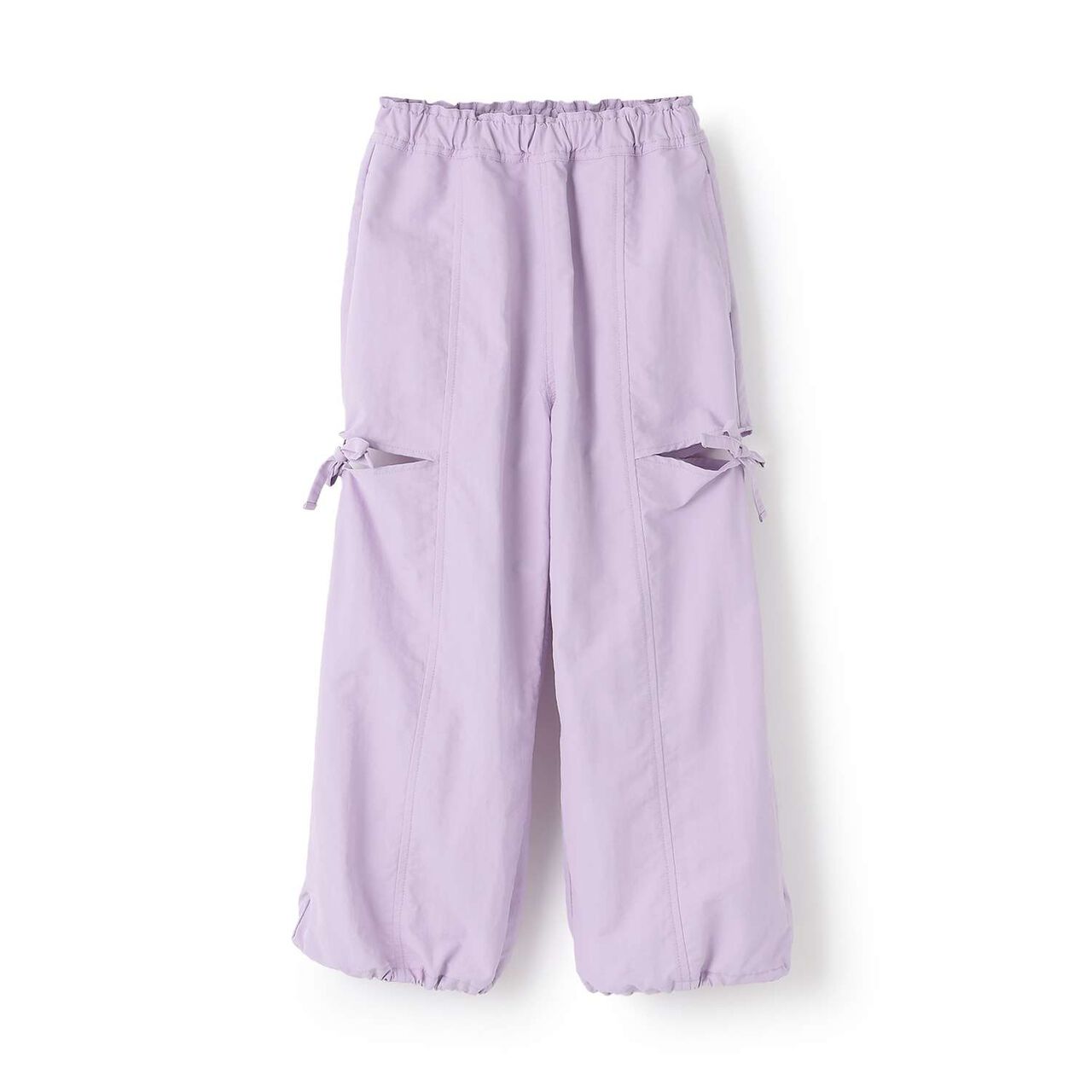 Water-Repellent Slit Cargo Pants,Black, large image number 9