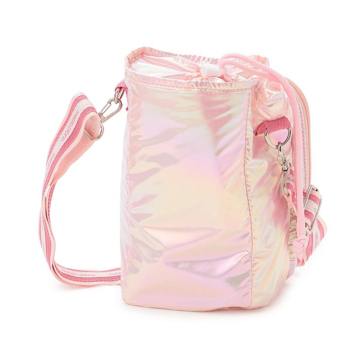 Logo Ribbon Shoulder Bag with Pet Bottle Holder,Pearl white, medium image number 1