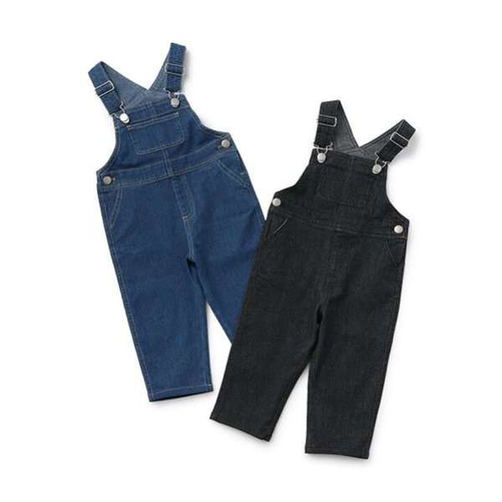 Stretch Denim Overalls,Navy, medium image number 3