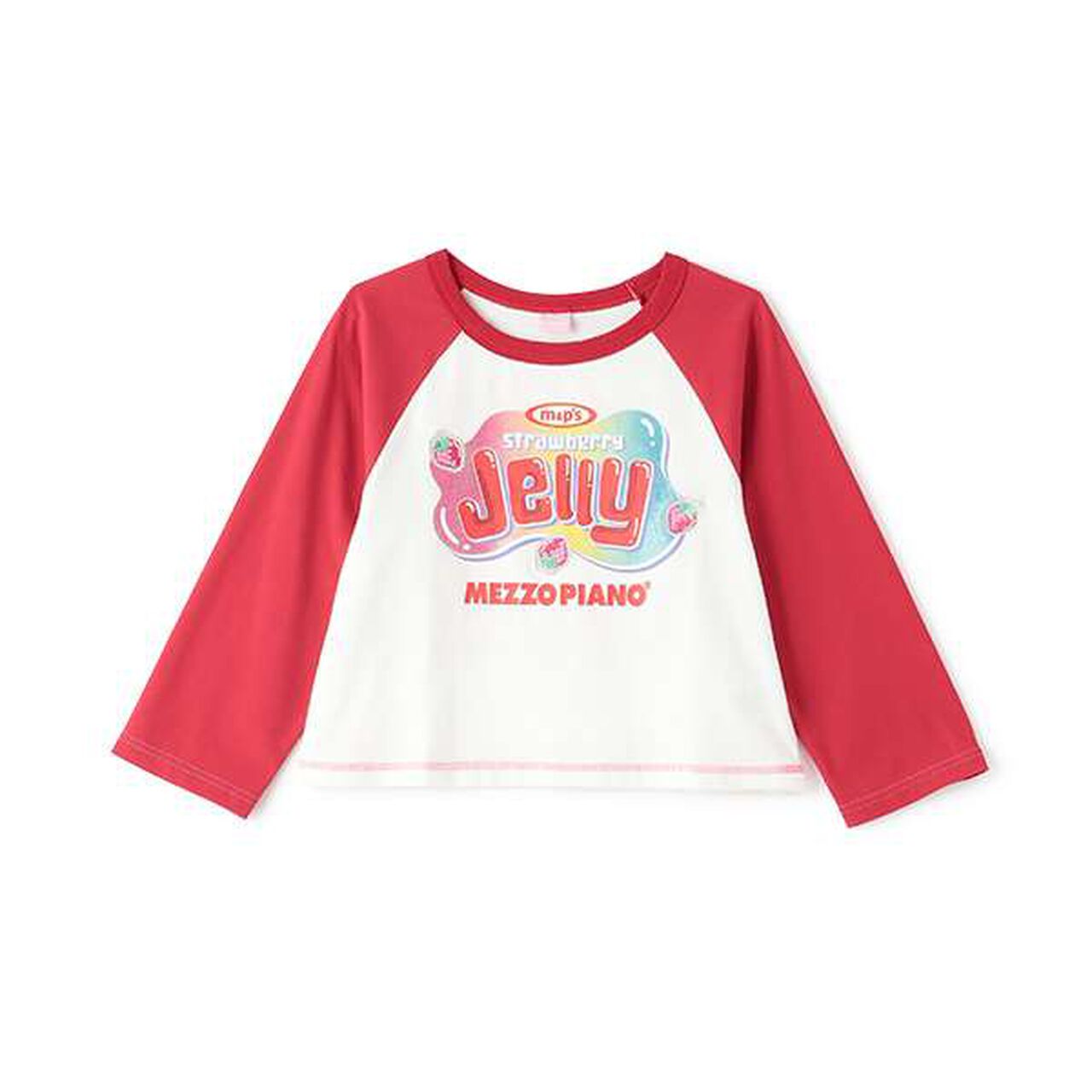 Reissued ♪ Color-Blocked 3/4 Sleeve Raglan T-Shirt,Red, large image number 8
