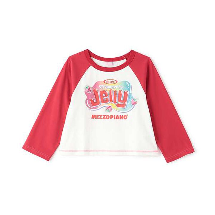 Reissued ♪ Color-Blocked 3/4 Sleeve Raglan T-Shirt,Red, medium image number 8