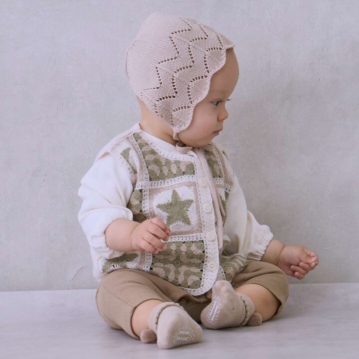 Black Vest with Coverall,Beige, medium image number 3