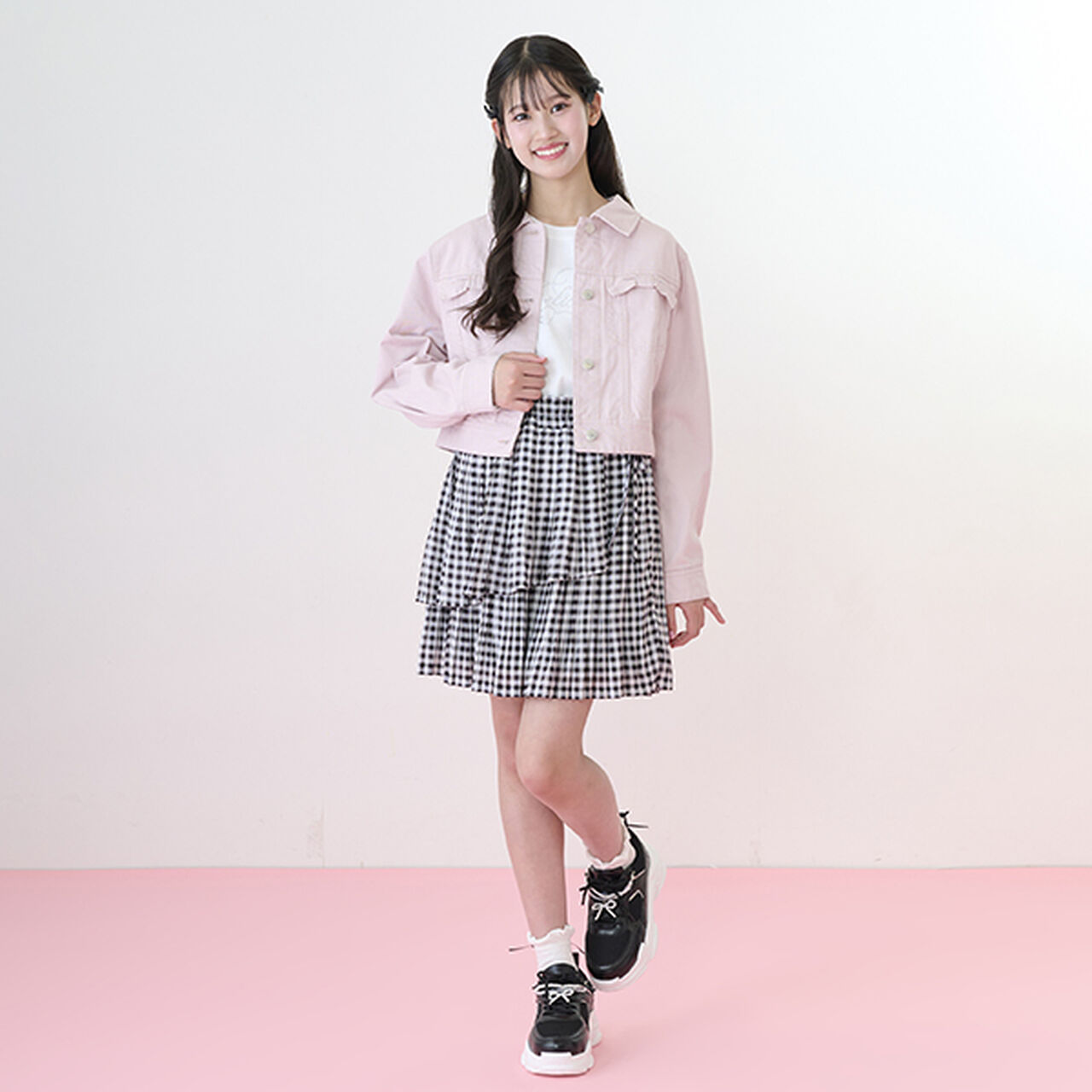 Random Pleated Skirt,Black, large image number 0