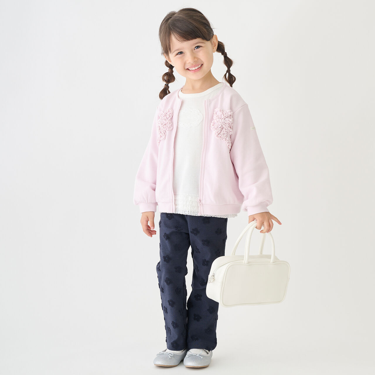 Link Leather-Look Boston Bag,Off white, large image number 9