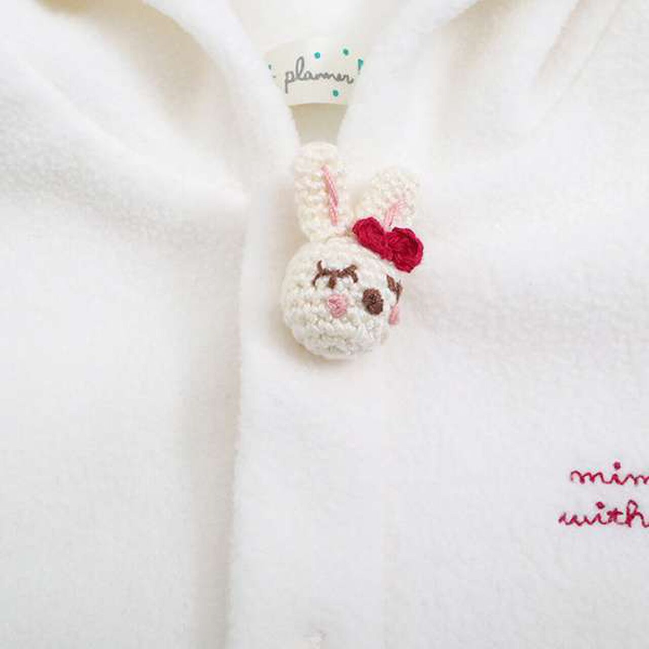 KP Fleece Cape with Amigurumi Bunny,Pink, large image number 5