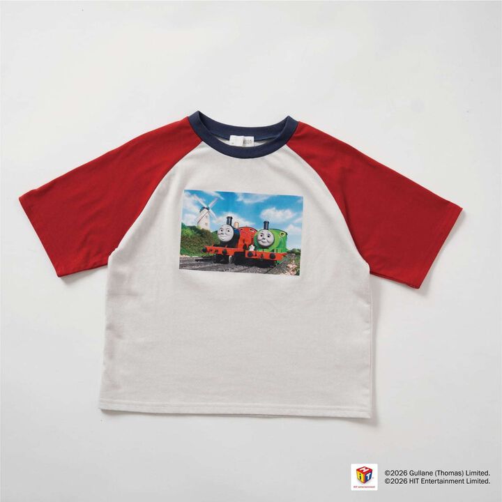 [Thomas the Tank Engine] Raglan Short Sleeve T-Shirt,Red, medium image number 3