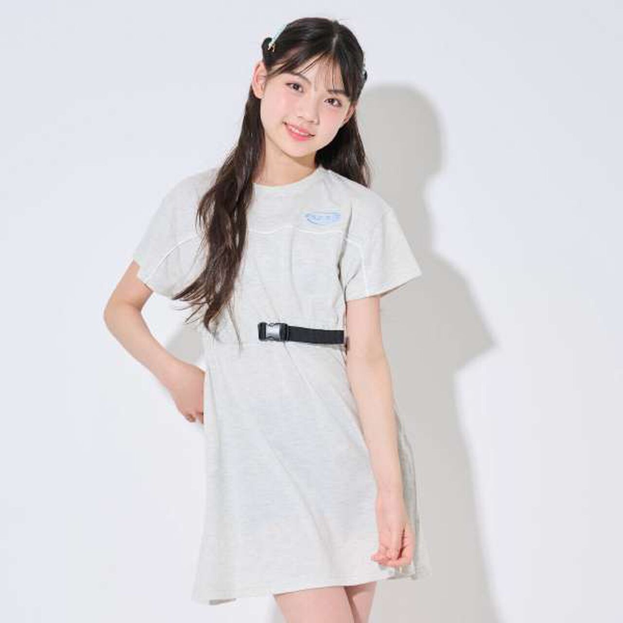 One-Piece Dress with Adjuster,Sax blue, large image number 13