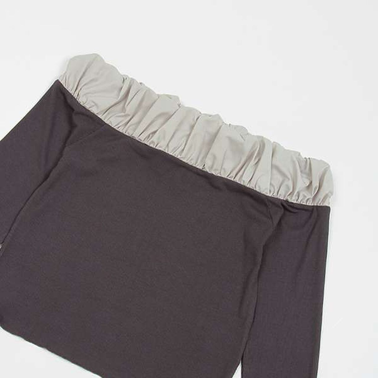 [LADIES] Balloon Collar Long Sleeve T-Shirt,Charcoal gray, large image number 13