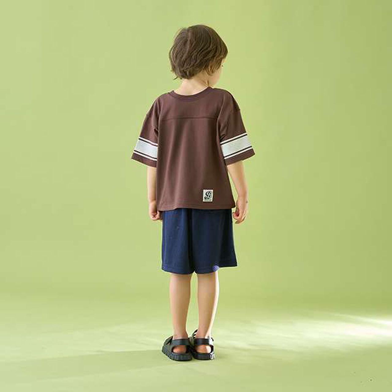 [Reversible] Line Print T-Shirt (Comfortable Jersey Fabric),Deep blue, large image number 5