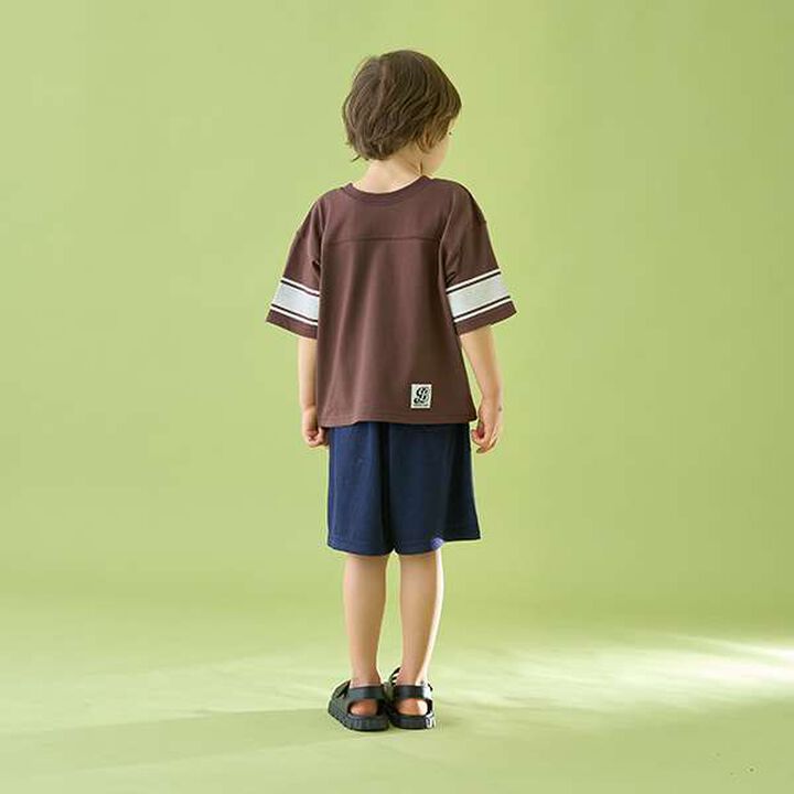 [Reversible] Line Print T-Shirt (Comfortable Jersey Fabric),Deep blue, medium image number 5