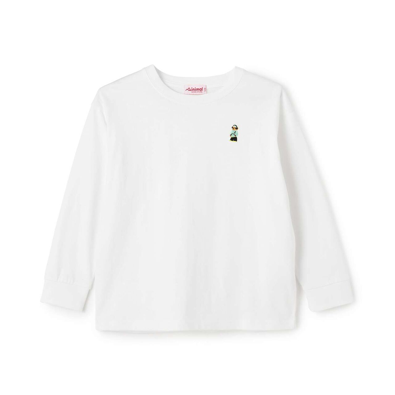 Bear One-Point Long Sleeve T-Shirt,Off white, large image number 8