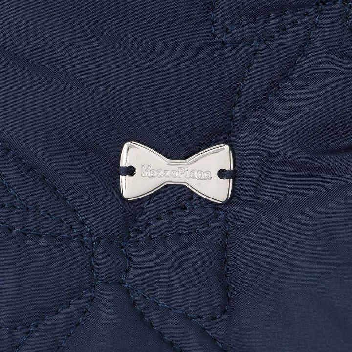Ribbon Quilted Bomber Jacket,Light blue, medium image number 8