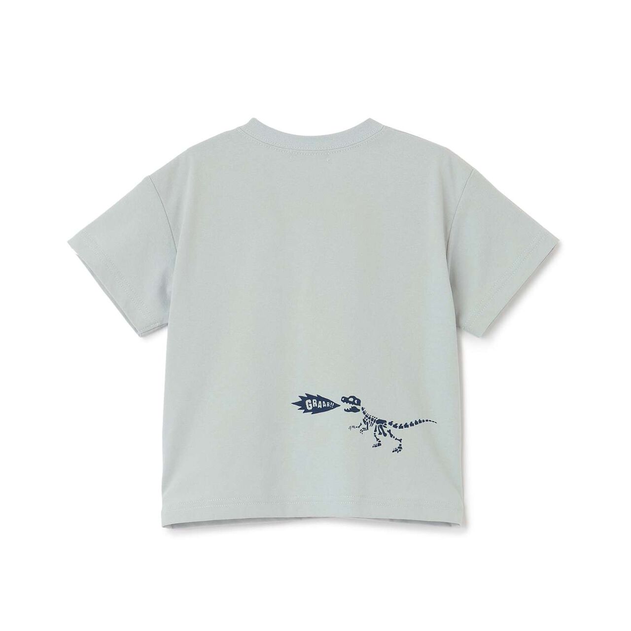 Glow-in-the-Dark Print Strata and Fossil Short Sleeve T-Shirt,Off white, large image number 1