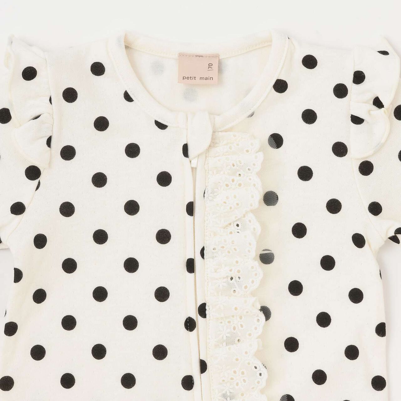 Lace Frill Coverall,Yellow, large image number 2