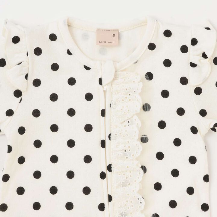 Lace Frill Coverall,Yellow, medium image number 2