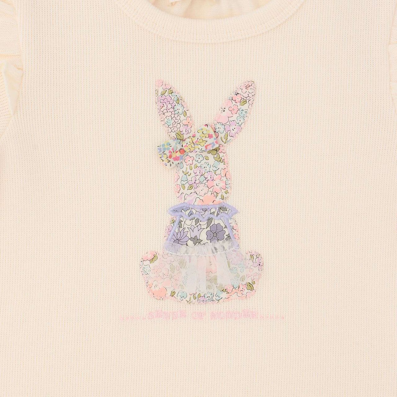 Liberty貼布刺繡兔子衛衣,粉紅色, large image number 3