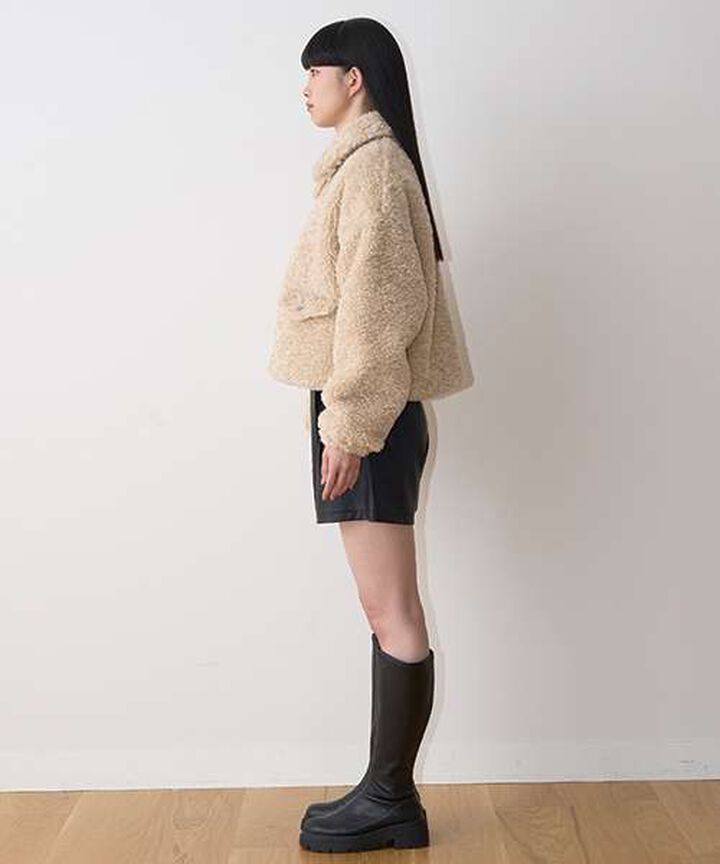 Poodle Faux Fur Coat,Brown, medium image number 6