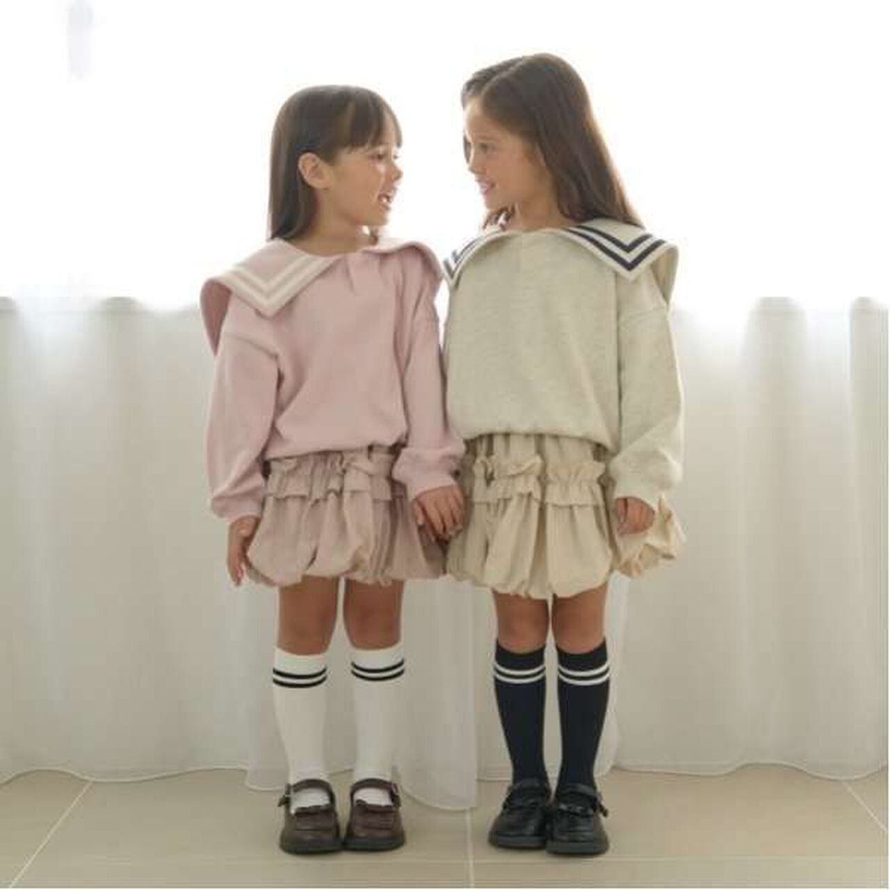 Frilled Balloon Skirt,Deep red, large image number 8