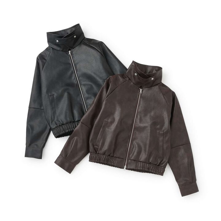 LTXC [Washable, Adjustable] Faux Leather Jacket,Black, medium image number 7