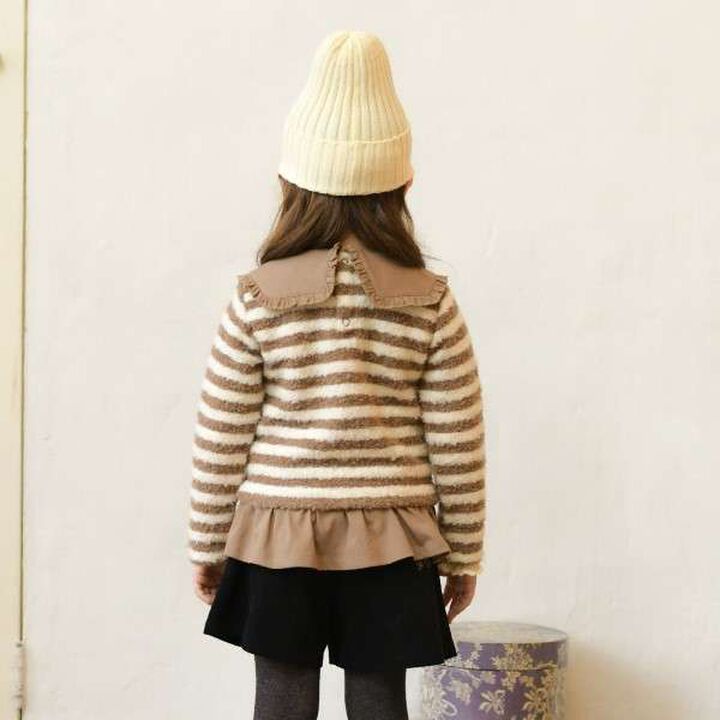 KP Collar Stripe Tunic [110-140],Brown, medium image number 6