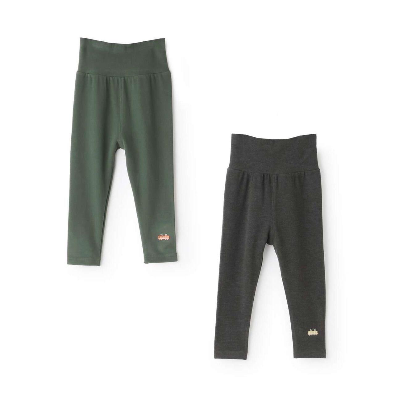 Train-Themed Long-Length Belly Band Leggings,Charcoal gray, large image number 6