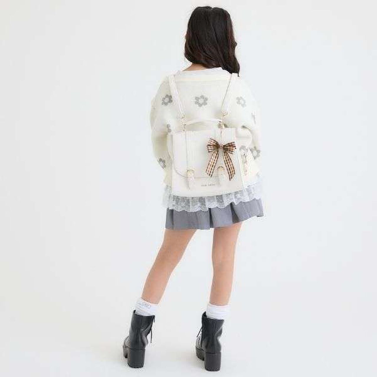 Girly Satchel,White, large image number 6