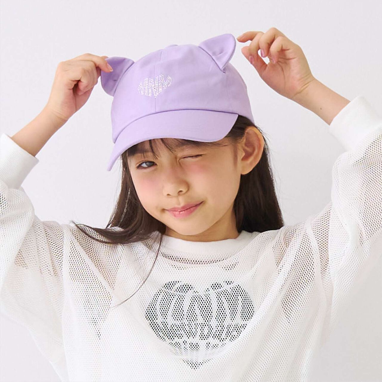 [UV] Rhinestone Cat Ear Cap,Brown, large image number 4