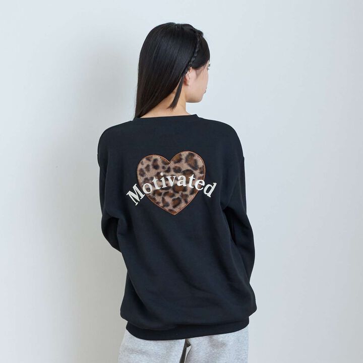 Back Heart Shaggy Lining Long-Sleeve Top & Bottom Set,Brown, medium image number 3