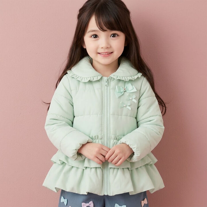 Frill Ribbon Padded Blouson,, medium