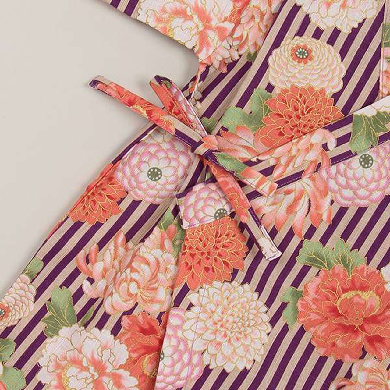 Jinbei All-in-One (Chrysanthemum Peony) [Made in Japan],Purple, large image number 6