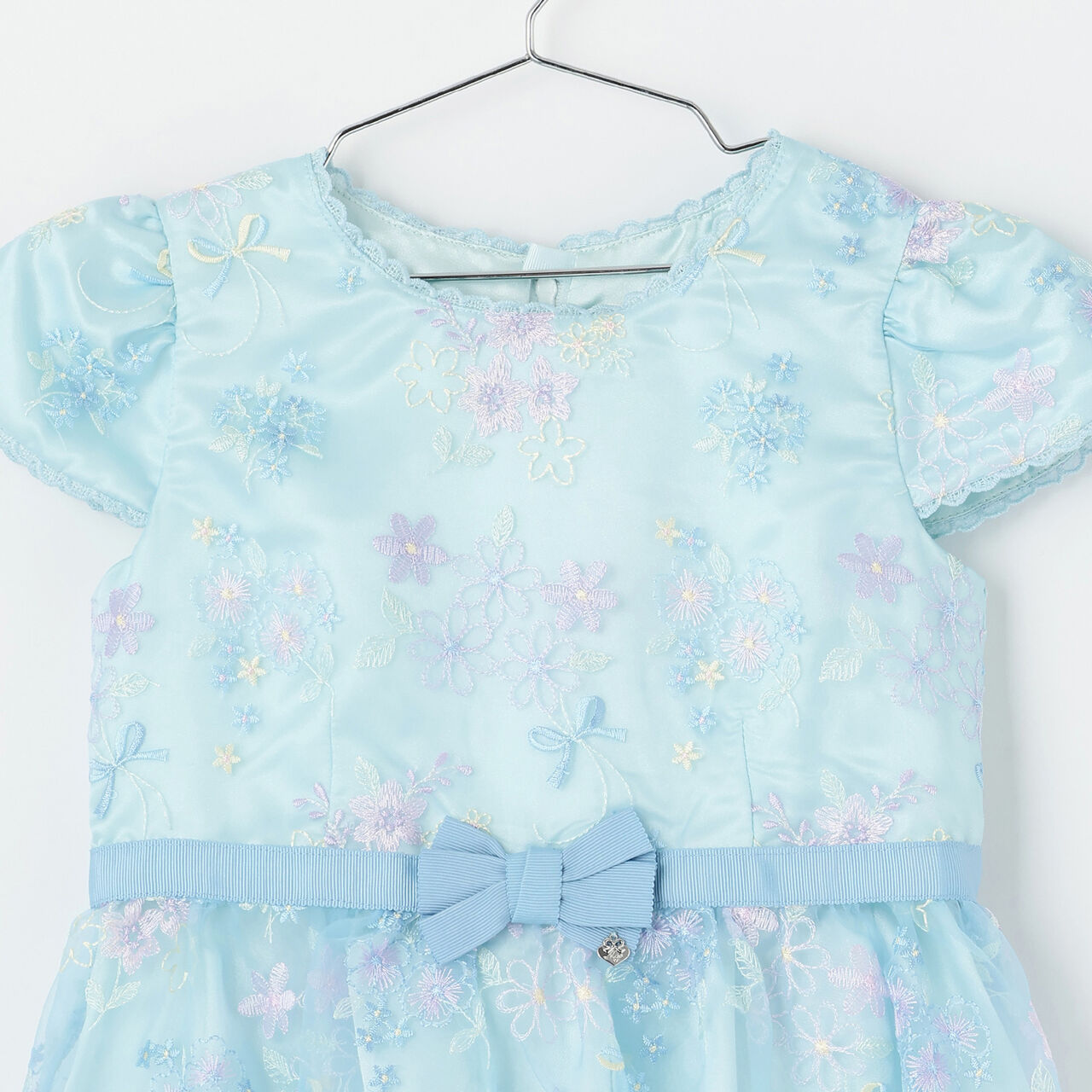 Flower Bouquet Lace Embroidery One-Piece Dress,Light pink, large image number 2