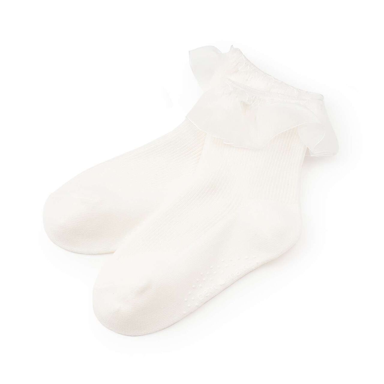 Frill Socks,Off white, large image number 0