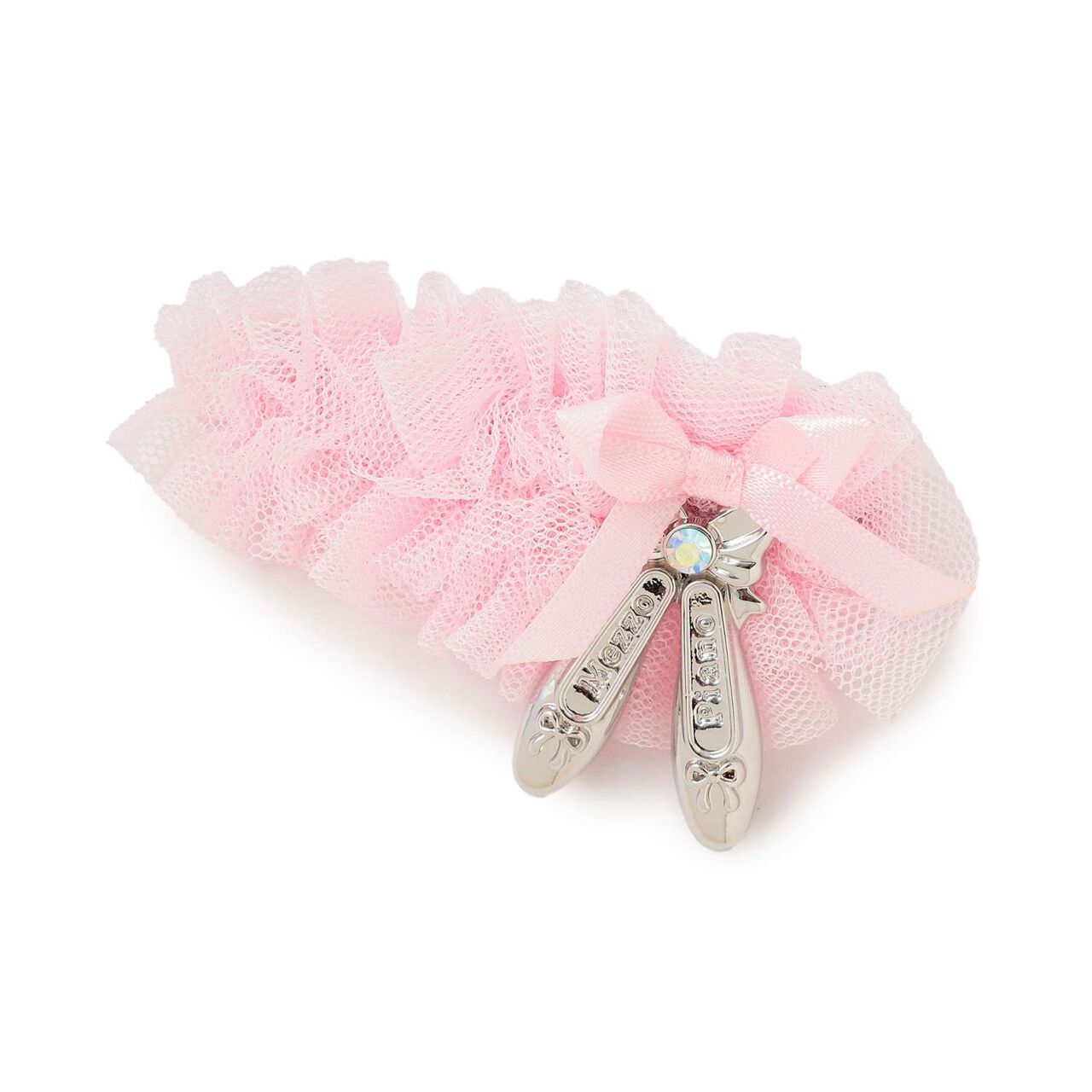 Tulle Frill Pointe Shoe Hair Clip [Made in Japan],Sax blue, large image number 2