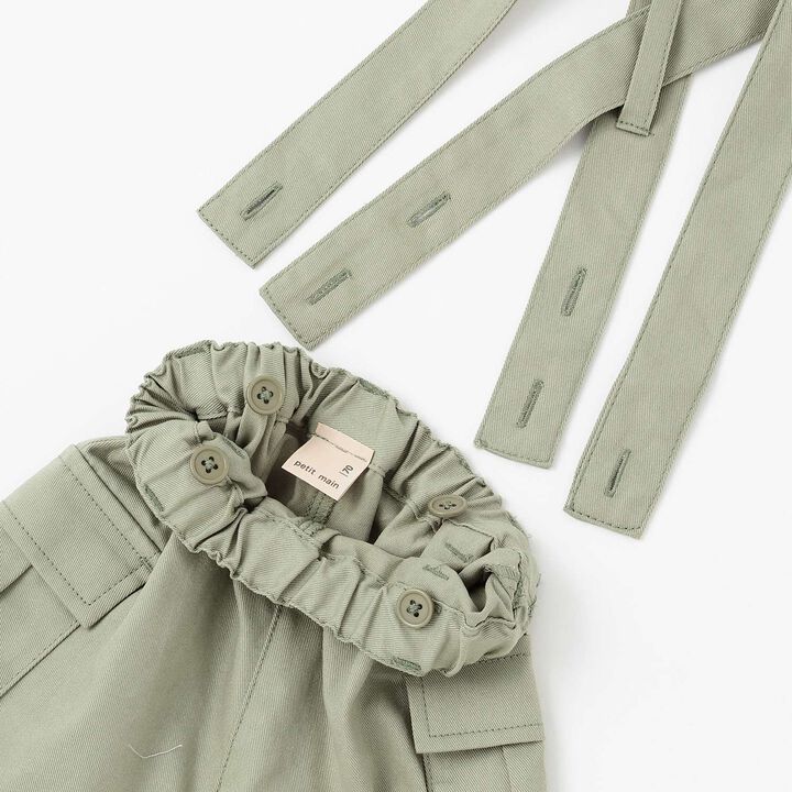 Suspender Cargo Pants Set,Gray, medium image number 7