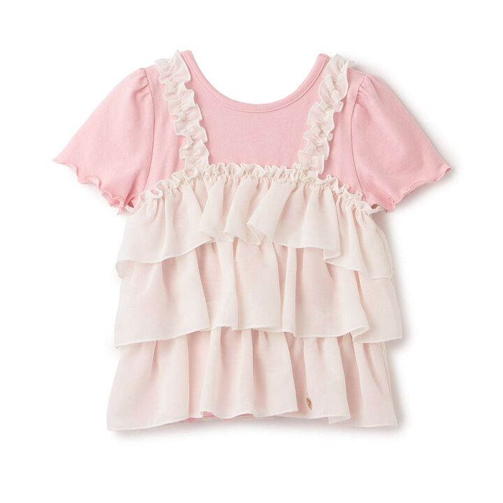 [Either Way Is Fine] UV Protection & Cool Touch Tiered Camisole Docking T-Shirt [Kids Girls],Mint, medium image number 4