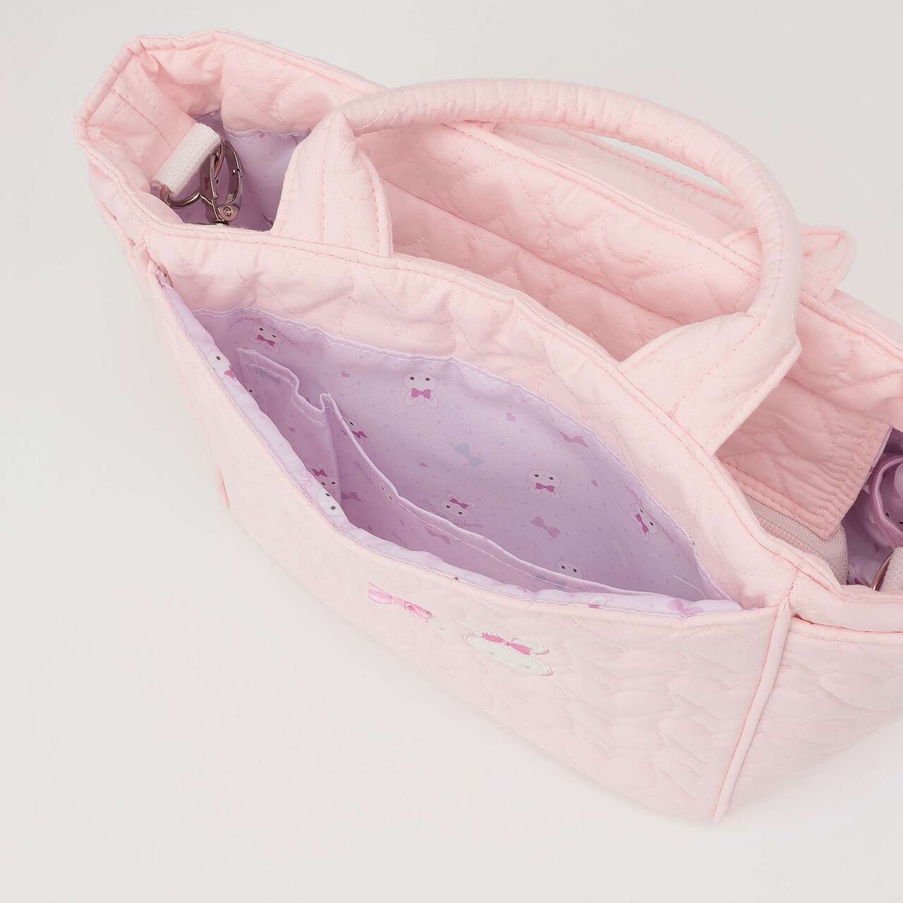 [Mezzo Piano Mama] Rabbit Appliqu&eacute; 2 Way Tote Bag,Light pink, large image number 7