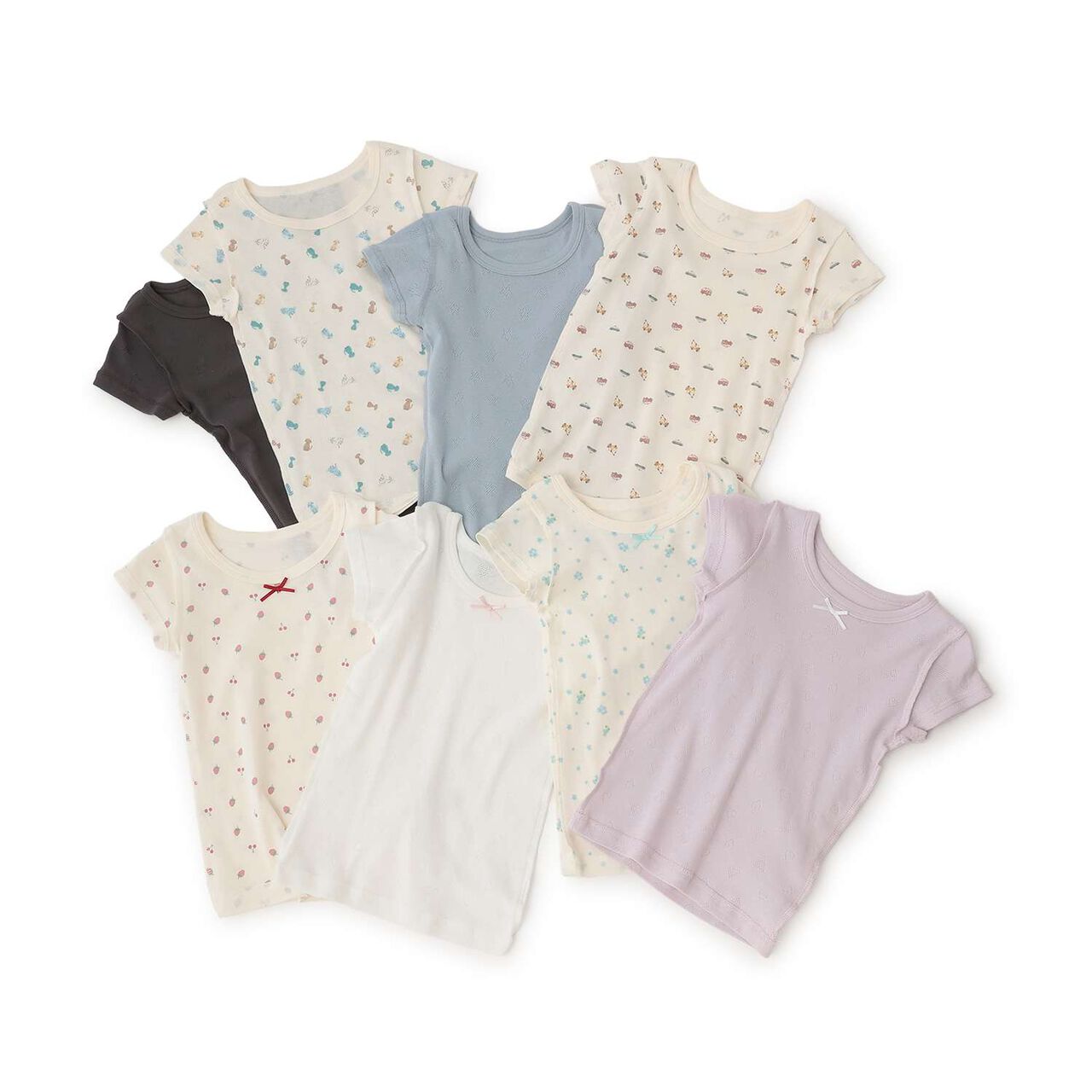 [Weak Acidity] 2-Pack Short-Sleeve Undershirts,Lavender, large image number 9