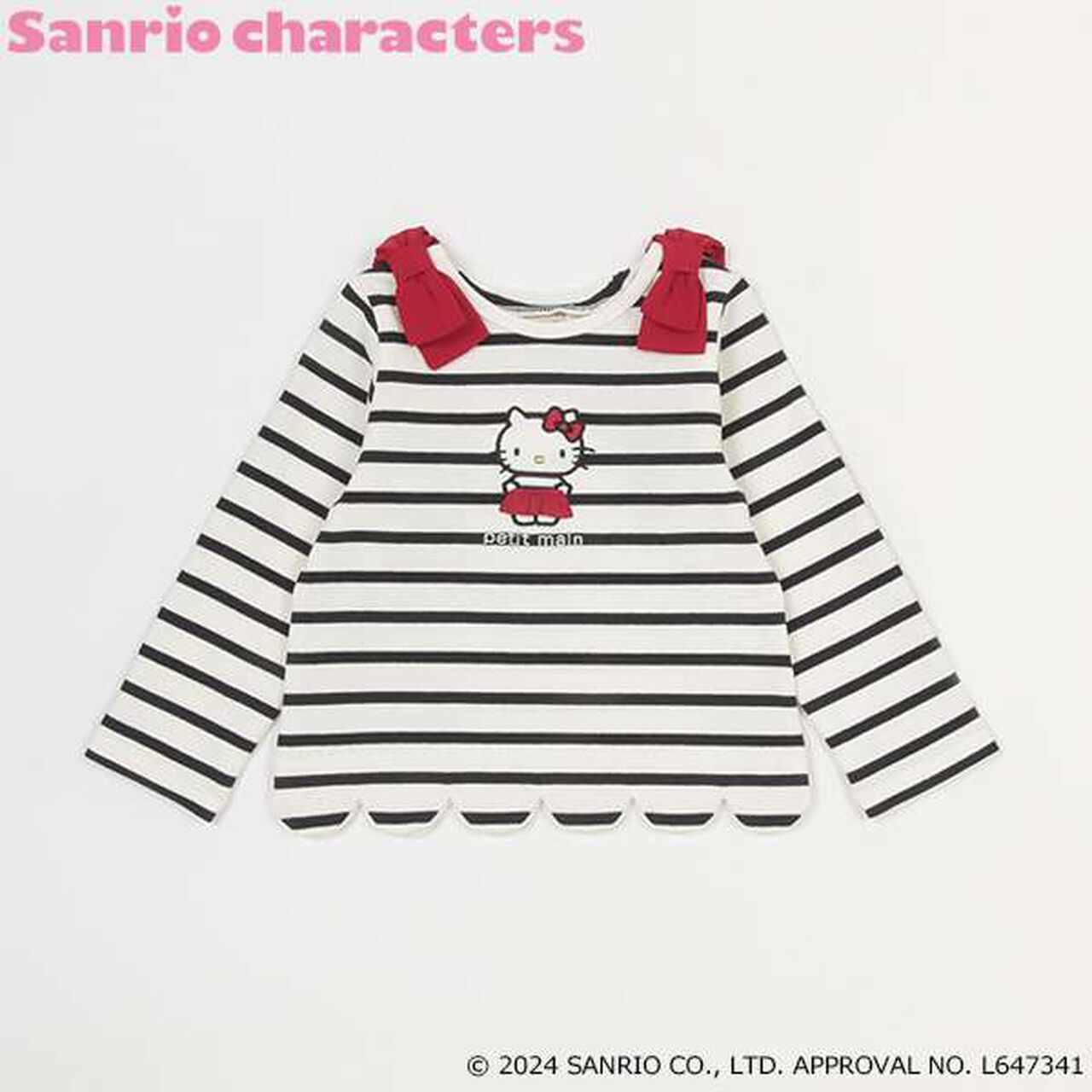 [Sanrio Characters] Appliqu&eacute; Scallop Long Sleeve T-Shirt,Light pink, large image number 9