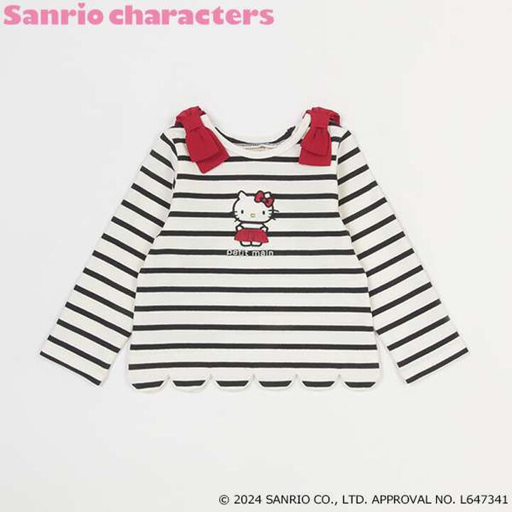 [Sanrio Characters] Appliqu&eacute; Scallop Long Sleeve T-Shirt,Light pink, medium image number 9