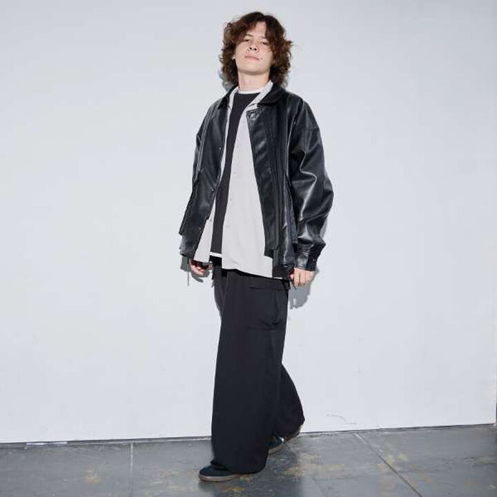 [Adult Size Available] [Set Up Compatible] Melty Open Collar Shirt,Light gray, medium image number 3