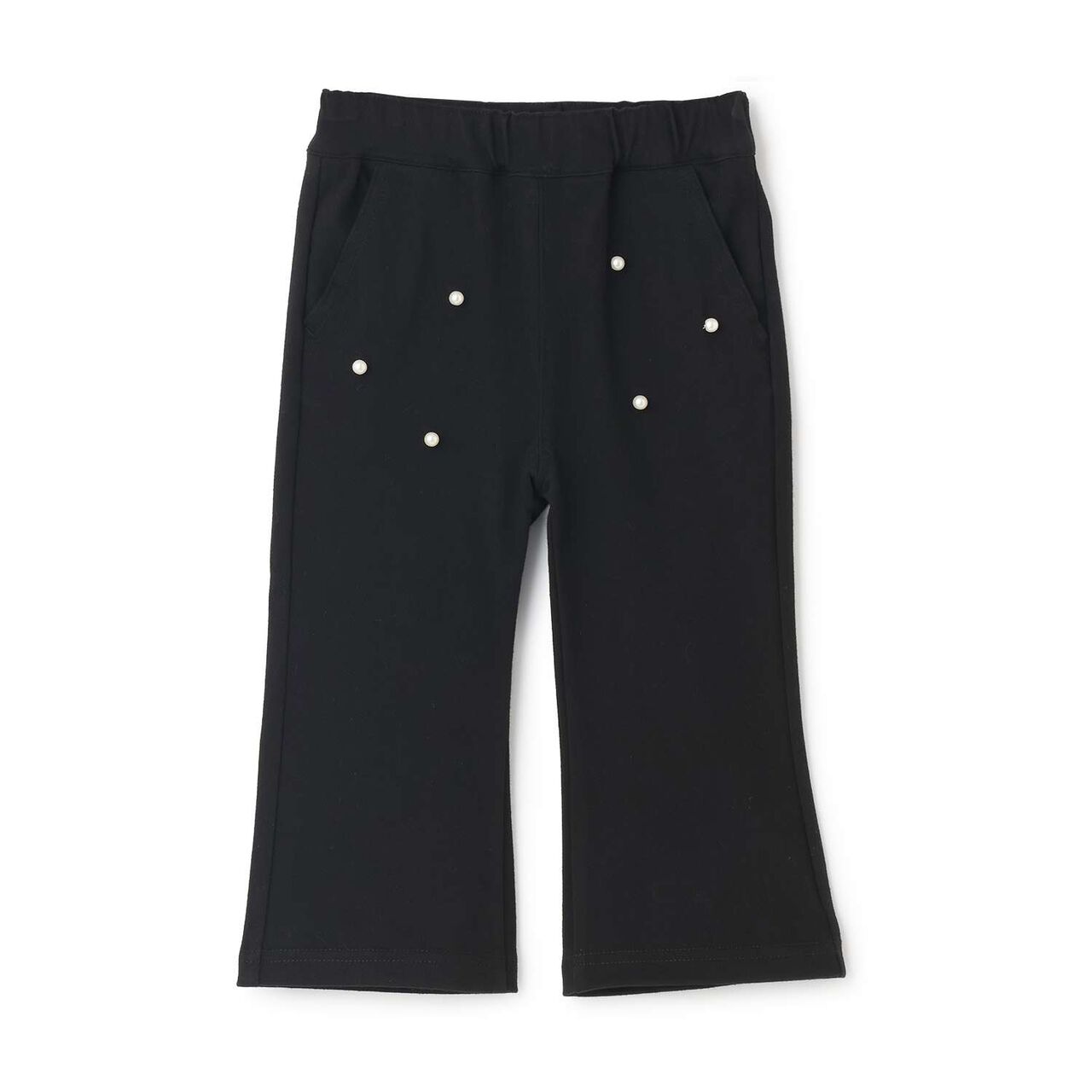 Pearl-Embellished Cut Pants,Blue, large image number 4