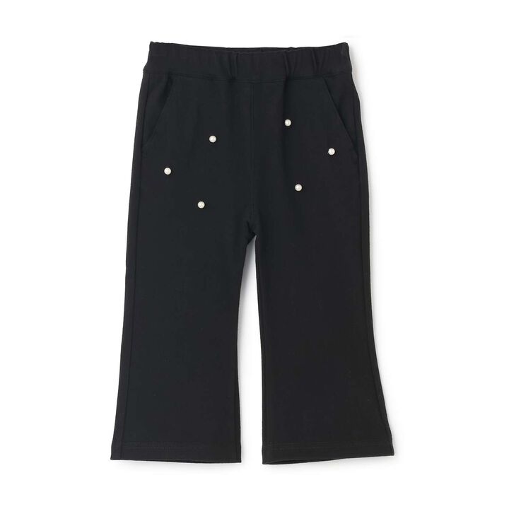 Pearl-Embellished Cut Pants,Blue, medium image number 4
