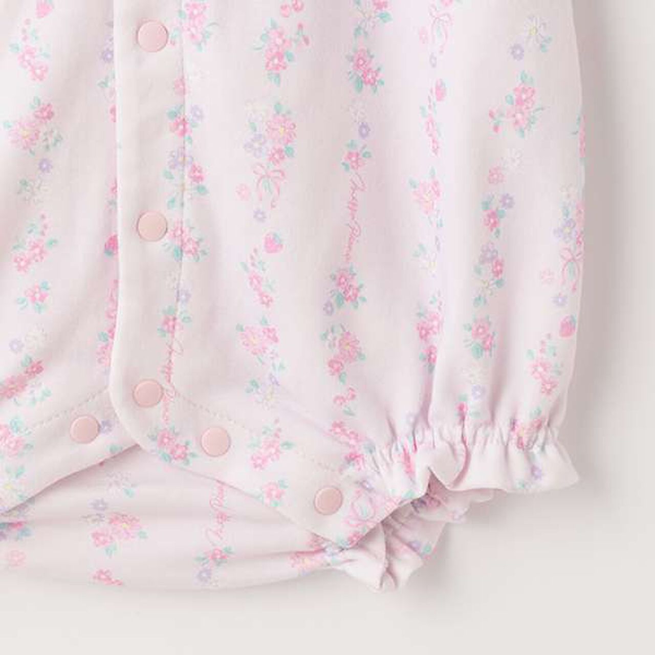 Short-Sleeve Romper & Lace Apron Skirt Set,Light pink, large image number 10