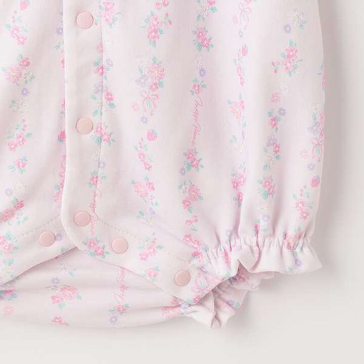 Short-Sleeve Romper & Lace Apron Skirt Set,Light pink, medium image number 10