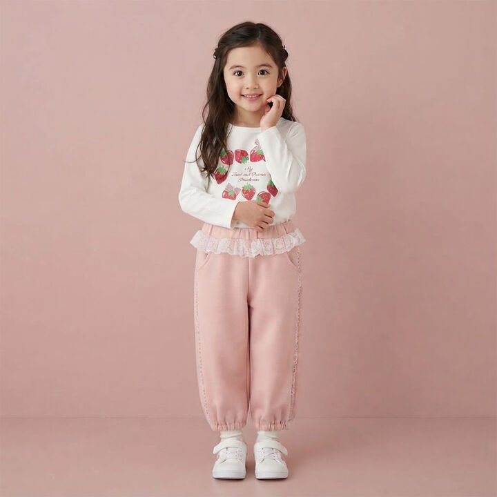 Side Tulle Long Pants,Pink, medium image number 4