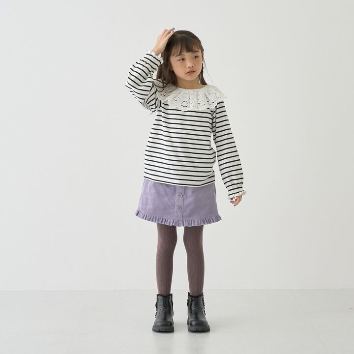 Ribbed Tights,Top gray, medium image number 3