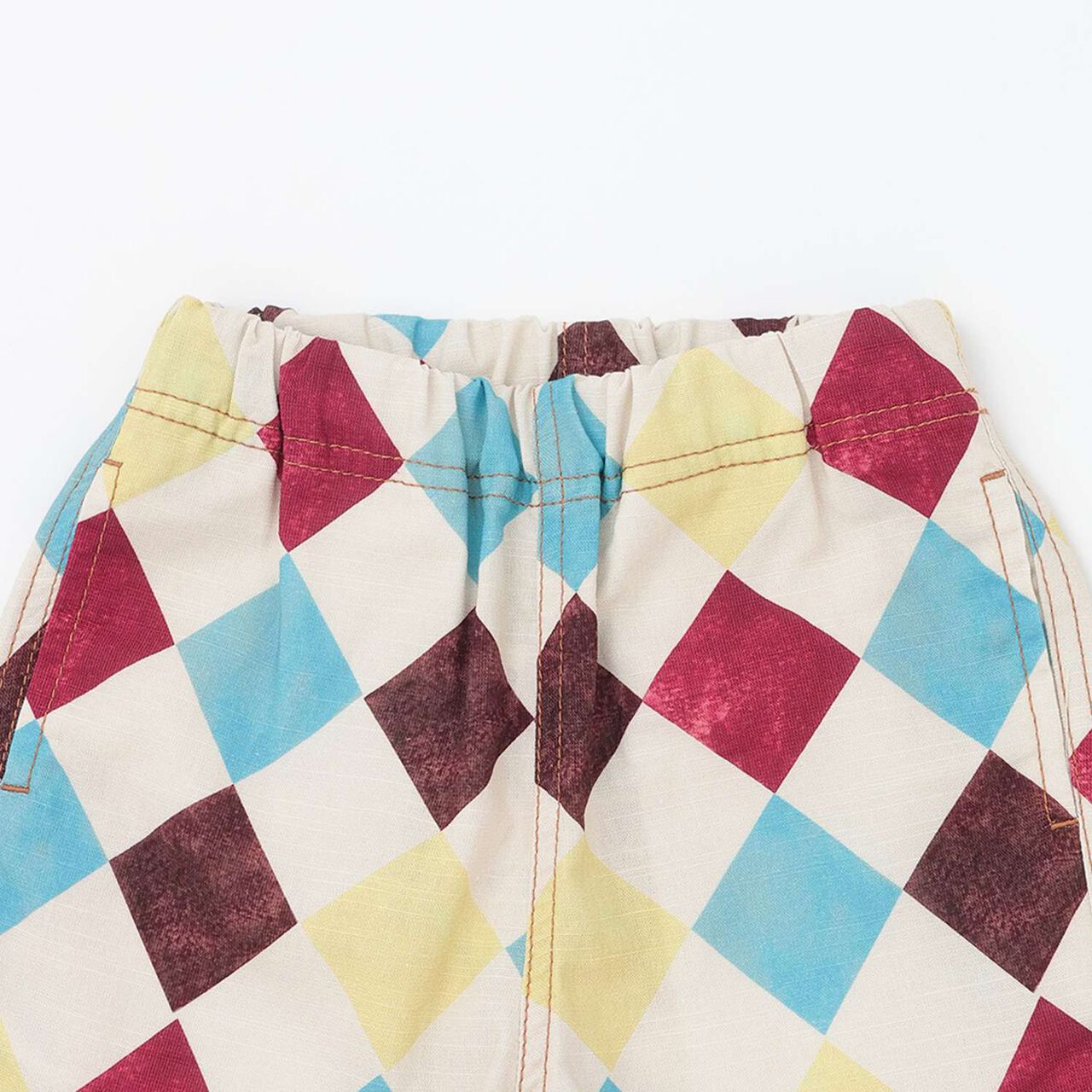 [Link] Cotton Rayon All-Over Pattern Half Shorts,Yellow, large image number 12
