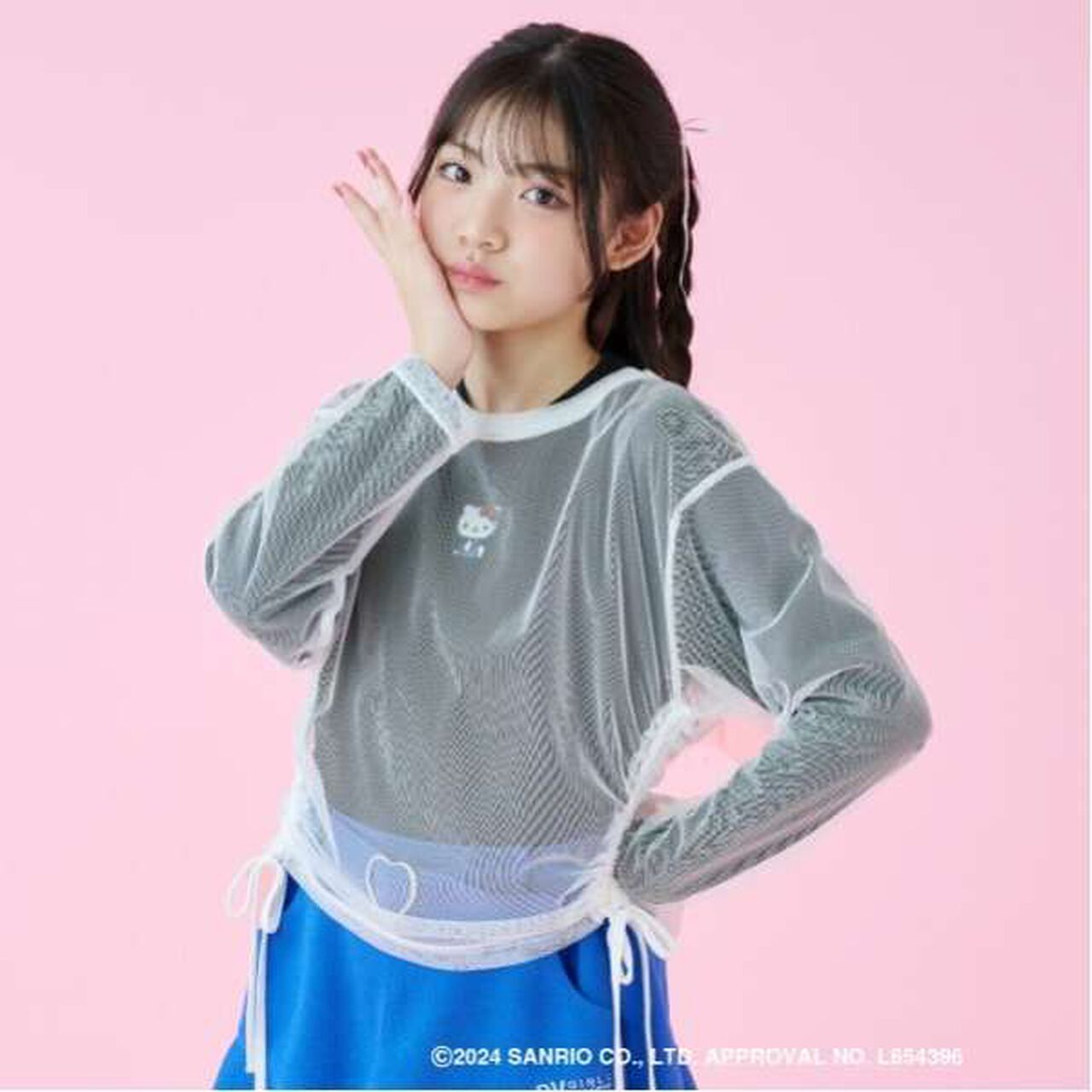 Hello Kitty Tulle Layered Shirt,Black, large image number 8