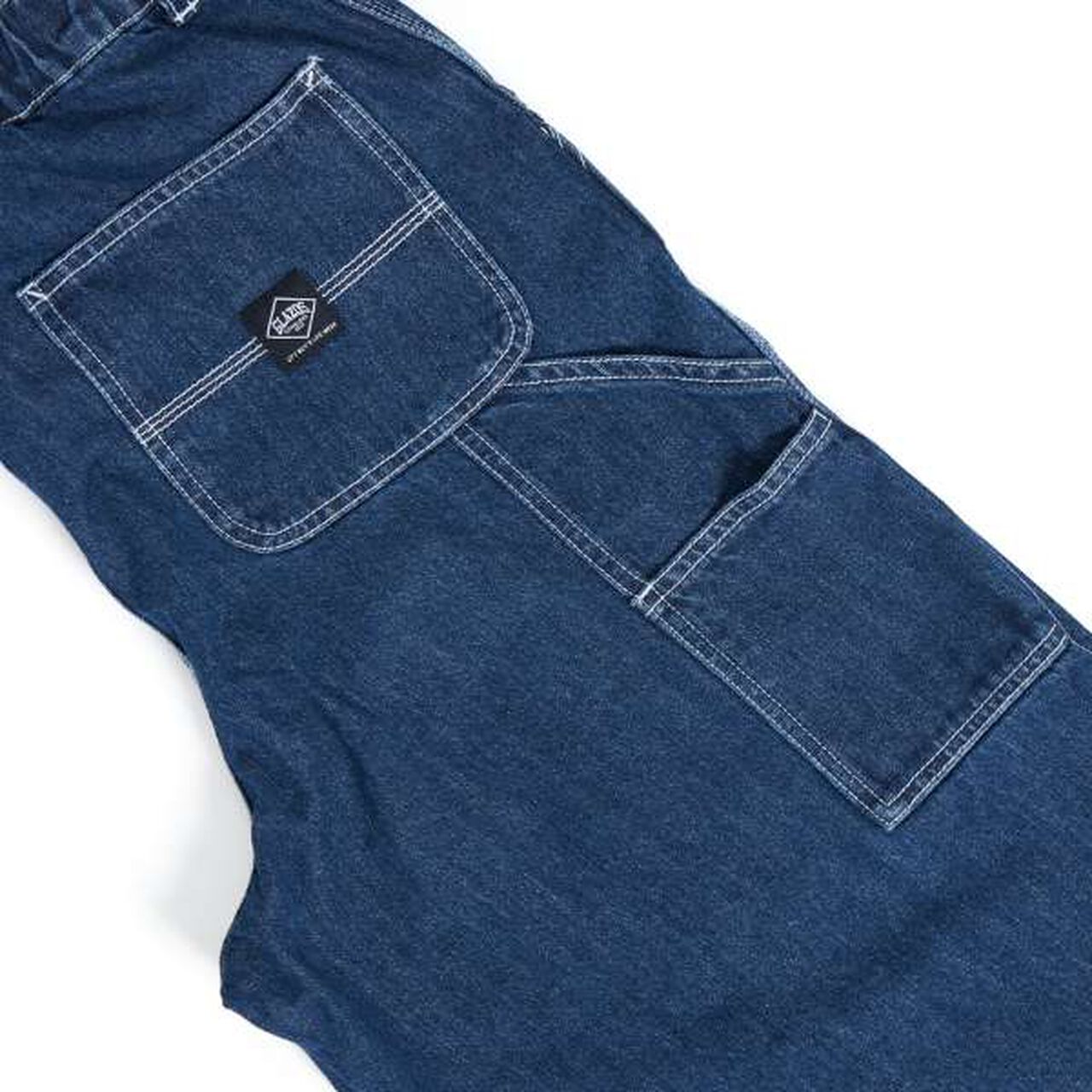 Denim Painter Pants with Colorful Stitching,Black, large image number 13